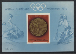 Romania - 1972 Munich Medalists Block (2) MNH__(TH-23828) - Blocs-feuillets