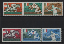 Qatar - 1966 Summer Olympics Mexico Strips MNH__(TH-24271) - Qatar