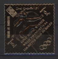 Umm Al Qiwain - 1968 Gold Medalist Mexico Gold Stamp MNH__(TH-24247) - Umm Al-Qiwain