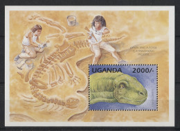 Uganda - 1995 Prehistoric Animals Block (1) MNH__(TH-23045) - Uganda (1962-...)