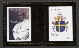 Tuvalu - 2010 Popes Gold Stamps Block (1) MNH__(TH-23617) - Tuvalu