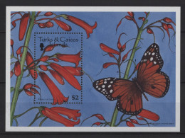 Turks And Caicos - 1997 Flowers Block (1) MNH__(TH-26792) - Turks & Caicos (I. Turques Et Caïques)