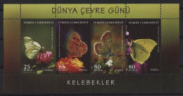 Turkey - 2009 Butterflies Block MNH__(TH-26759) - Blokken & Velletjes