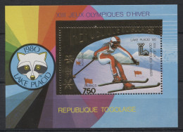 Togo - 1980 Olympic Winter Games Gold Stamp Block (1) MNH__(TH-24162) - Togo (1960-...)