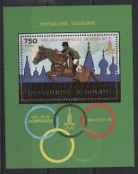 Togo - 1980 Olympic Summer Games Gold Stamp Block (2) MNH__(TH-24165) - Togo (1960-...)