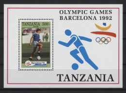 Tanzania - 1992 Albertville And Barcelona Block (2) MNH__(TH-27740) - Tanzania (1964-...)