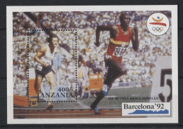 Tanzania - 1991 Summer Olympics Barcelona Block (1) MNH__(TH-23957) - Tanzania (1964-...)