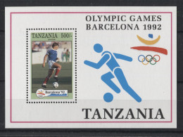 Tanzania - 1992 Albertville And Barcelona Block (1) MNH__(TH-23961) - Tanzania (1964-...)