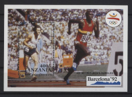 Tanzania - 1991 Summer Olympics Barcelona Block (1) MNH__(TH-27737) - Tanzania (1964-...)