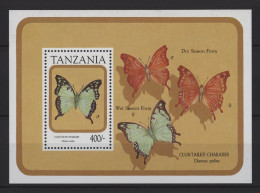 Tanzania - 1991 Butterflies Block (1) MNH__(TH-26870) - Tanzania (1964-...)