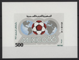 Syria - 1986 Soccer World Cup Block MNH__(TH-27767) - Syria