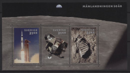 Sweden - 2019 First Manned Moon Landing Block MNH__(TH-25644) - Blocks & Kleinbögen