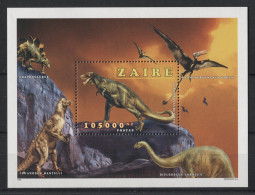 Zaire - 1996 Prehistoric Animals Block MNH__(TH-23056) - Neufs