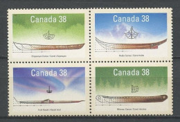 CANADA 1989 N° 1086/1089 ** Neufs MNH Superbes C 5 € Bateaux Boats Canots Chipewyan Haïda Inuit Micmac Transports - Neufs