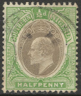 Southern Nigeria. 1904-09 KEVII. ½d Used. Mult Crown CA W/M SG 21. M4003 - Nigeria (...-1960)