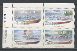 CANADA 1990 N° 1135/1138 ** Neufs MNH TTB C 6 € Bateaux Boats Canots Dorts Chaloupe Barge  Transports - Unused Stamps