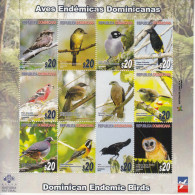 2012 Dominican Republic Endemic Birds **Bang Top Left Stamps Perfect ** Miniature Sheet Of 12 MNH - Dominicaine (République)