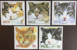 MALTA - 2004  - FAUNA - ANIMALS -  CAT - CATS - GATTI - 5 V - MNH - - Katten