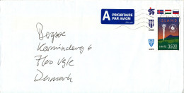 Iceland Cover Sent To Denmark 23-3-1996 Single Franked World Championship Handball - Brieven En Documenten