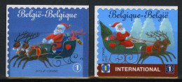 België 4087c/88c - Kerstmis 2010 - Noël - Rechts En Onder Ongetand - Neufs