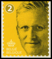 België 4491 - Koning Filip - Roi Philippe - Geel - Cijfer 2 - Boven Ongetand - Unused Stamps