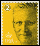 België 4491a - Koning Filip - Roi Philippe - Geel - Cijfer 2 - Onder Ongetand - Unused Stamps