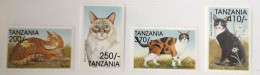 TANZANIA - 1999  - FAUNA - ANIMALS -  CAT - CATS - GATTI - 4 V - MNH - - Katten