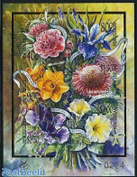 New Zealand 2001 Garden Flowers S/s, Limited Edition, Mint NH, Nature - Flowers & Plants - Ongebruikt