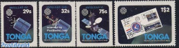 Tonga 1983 World Communication Year 4v, Mint NH, Science - Transport - Int. Communication Year 1983 - Stamps On Stamps.. - Telecom