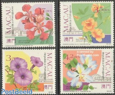 Macao 1991 Flowers & Gardens 4v, Mint NH, Nature - Flowers & Plants - Gardens - Ungebraucht