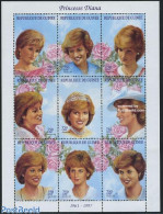 Guinea, Republic 1998 Death Of Diana 9v M/s, Mint NH, History - Charles & Diana - Kings & Queens (Royalty) - Familias Reales
