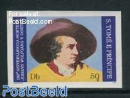 Sao Tome/Principe 1982 J. Von Goethe 1v, Imperforated, Mint NH, History - Germans - Art - Authors - Escritores