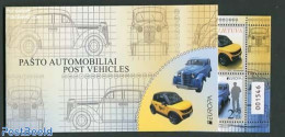 Lithuania 2013 Europa Booklet, Mint NH, History - Transport - Europa (cept) - Post - Automobiles - Posta