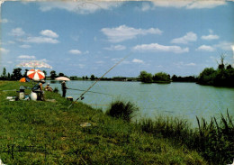 N°372 Z -cpsm Environs De Vatan -étang De Giroux -pêcheurs- - Angelsport