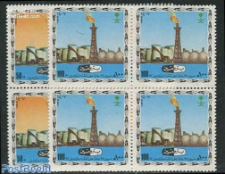 Saudi Arabia 1987 Petromine 2v, Blocks Of 4 [+], Mint NH, Science - Mining - Arabia Saudita