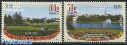 Iceland 2014 Gardens 2v (1v SEPAC), Mint NH, Nature - Cattle - Flowers & Plants - Gardens - Unused Stamps