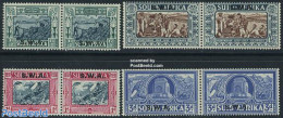 South-West Africa 1938 Voortrekkers 4 Pairs, Unused (hinged) - Africa Del Sud-Ovest (1923-1990)