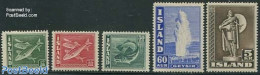 Iceland 1943 Definitives 5v, Unused (hinged), Nature - Fish - Nuevos