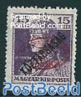 Hungary 1919 Debrecen, Romanian Occ, 15f, Red Overprint, Unused (hinged) - Unused Stamps