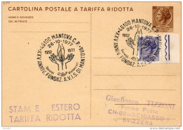 1977 CARTOLINA CON ANNULLO SPECIALE MANTOVA - ANNIVERSARIO FONDAZIONE AVIS - Ganzsachen