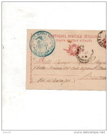 1897 CARTOLINA CON ANNULLO BRESCIA + ANNULLO CLUB ALPINO ITALIANO SEDE TORINO - Entero Postal