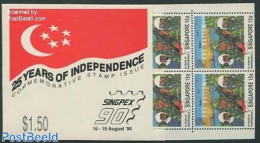 Singapore 1990 Independence Booklet, Mint NH, History - Transport - Militarism - Stamp Booklets - Aircraft & Aviation .. - Militaria