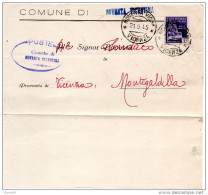 1945  LETTERA CON ANNULLO NOVENTA VICENTINA    VICENZA - Marcophilia