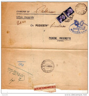 1946  LETTERA CON ANNULLO CALTRANO VICENZA - Marcofilía