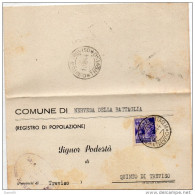 1944  LETTERA CON ANNULLO NERVESA DELLA BATTAGLIA TREVISO + QUINTO - Marcophilia