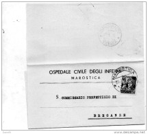 1945  LETTERA CON ANNULLO MAROSTICA VICENZA + BREGANZE - Marcophilia