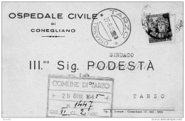 1945  CARTOLINA CON ANNULLO TARSO TREVISO - Poststempel