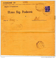 1945  LETTERA CON ANNULLO  STRA VENEZIA + DOLO - Marcophilie