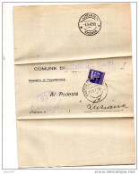 1945  LETTERA CON ANNULLO BASSANO DEL GRAPPA VICENZA + LUSIANA - Marcofilie