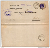 1945 LETTERA CON ANNULLO FIESSO D'ARTICO VENEZIA - Storia Postale